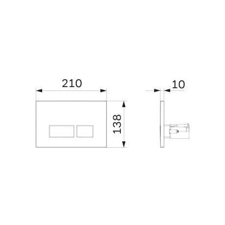 Клавиша для инсталляции AM.PM Pro S I047031 никель - фото 2