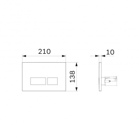 Клавиша для инсталляции AM.PM Pro S I047038 черный - фото 2