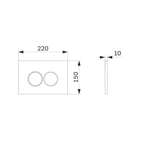 Клавиша для инсталляции AM.PM ProC L I070151 хром - фото 2