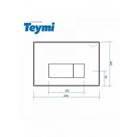 Клавиша смыва Teymi Helmi, двойной смыв, хром глянец T70202CH - фото 5