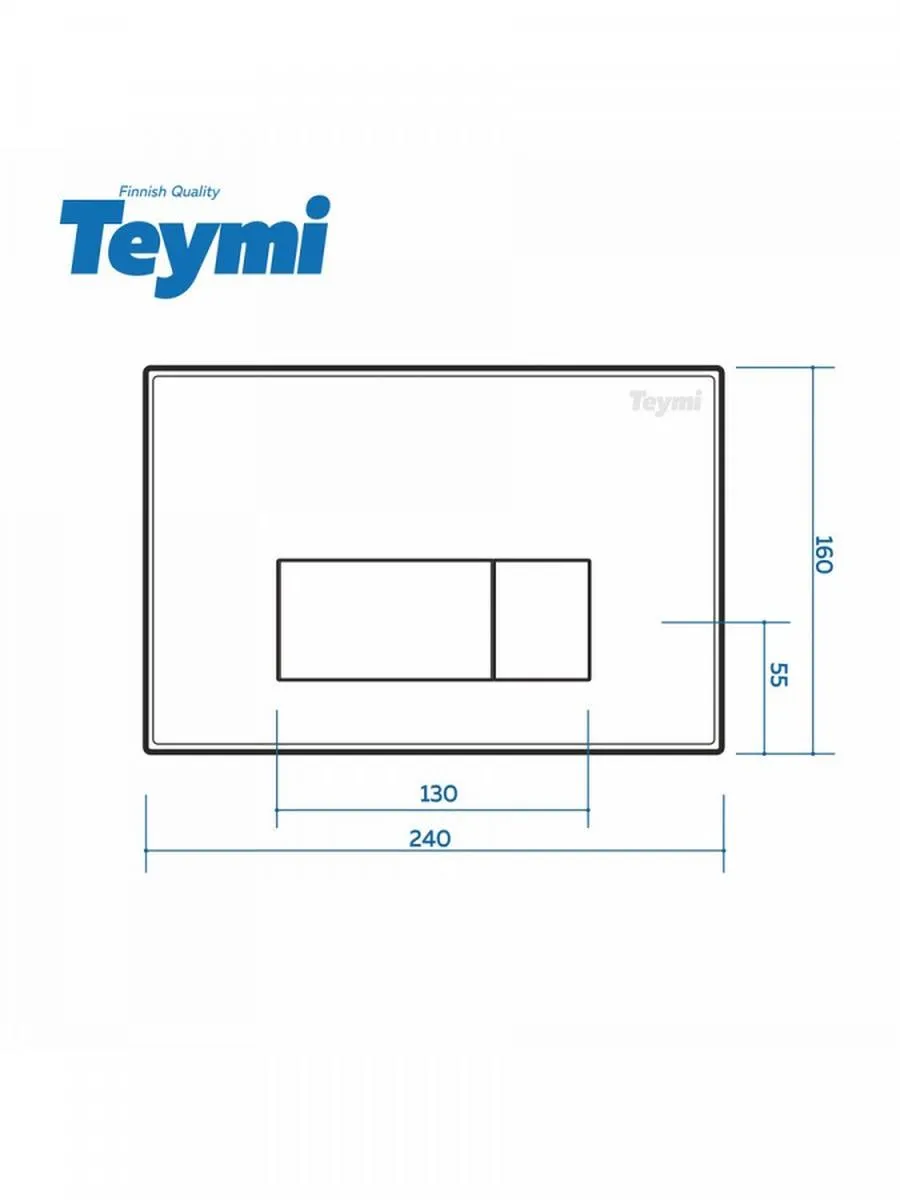 Клавиша смыва Teymi Helmi, двойной смыв, хром глянец T70202CH - фото 5