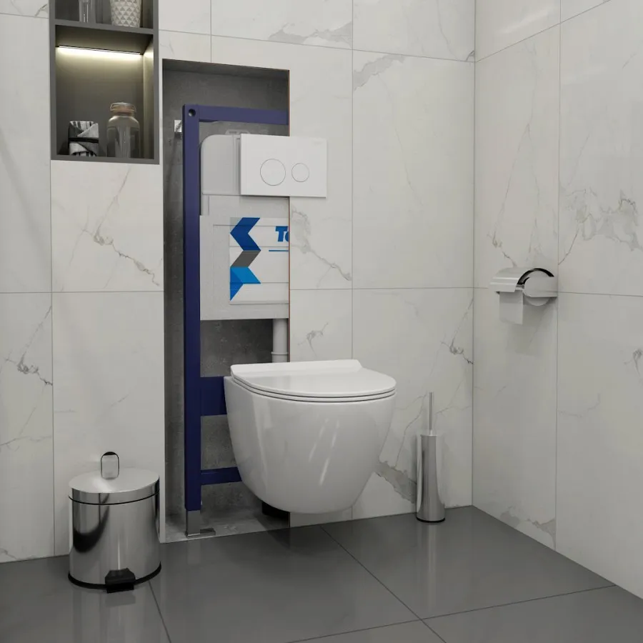 Клавиша смыва Teymi Lina, двойной смыв, белый матовый T70019WM - фото 5