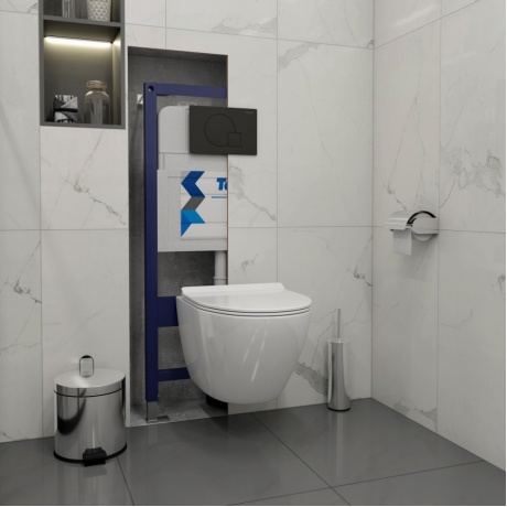 Клавиша смыва Teymi Ellie, двойной смыв, черный матовый T70023BM - фото 5