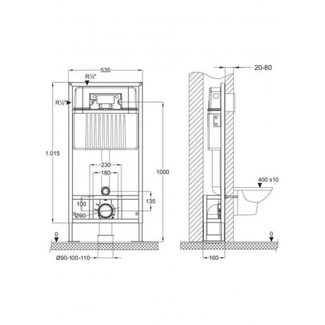 Инсталляция для подвесного унитаза Sava Free Standing (40006480) - фото 3
