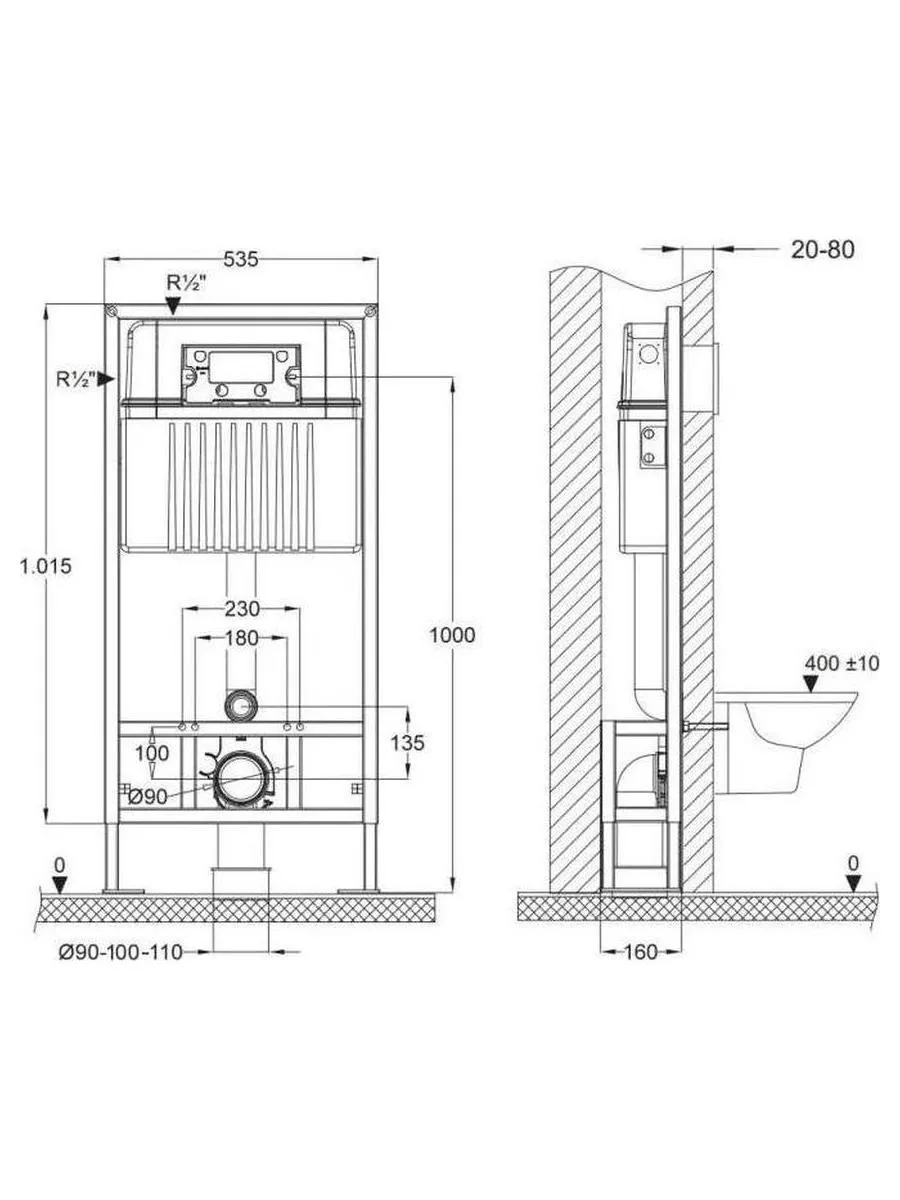 Инсталляция для подвесного унитаза Sava Free Standing (40006480) - фото 3