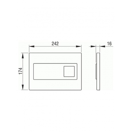 Клавиша смыва Pestan белая Fluenta Diamond (40006365) - фото 2