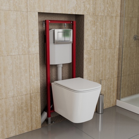 Инсталляция с клавишей хром D&amp;K 400*165*1160мм (DI8140116) - фото 4