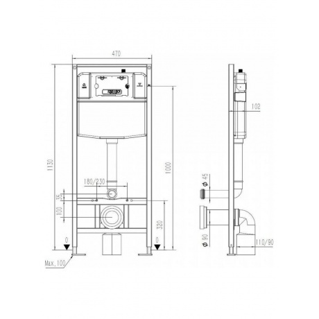 Инсталляция для подвесного унитаза Teymi Aina 55, T70035 - фото 6
