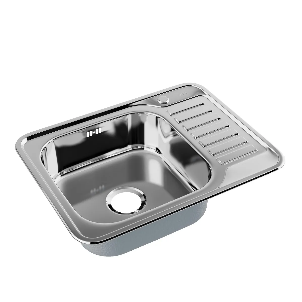 Мойка для кухни Iddis Basic BAS65PLi77, полированная, чаша слева - фото 1