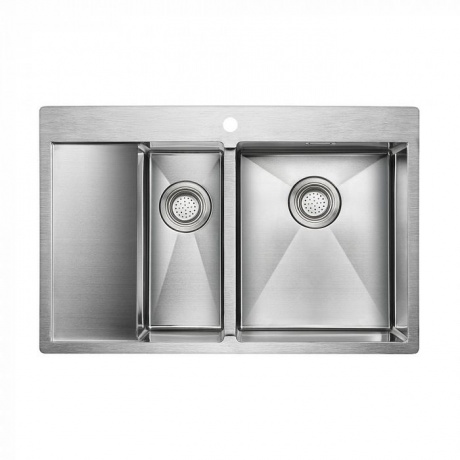 Мойка для кухни нержавеющая  Paulmark UNION PM537851-BSR брашированная сталь - фото 1