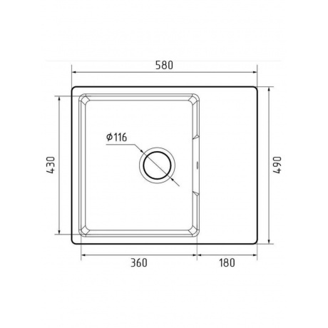 Мойка GRANFEST URBAN 658L, темно-серый - фото 3