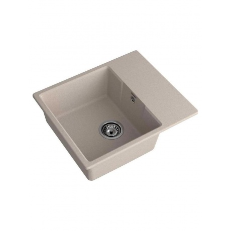 GRANFEST Мойка URBAN 658L  1-чаша+крыло 580*490мм, монтаж: врезной, материал: кварц, цвет: песочный - фото 2