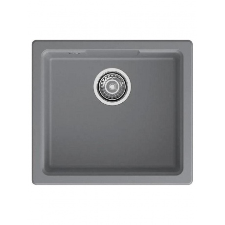 GRANFEST Мойка URBAN 4550 подстольный монтаж 1-чаша 450*500мм, монтаж: универсальный, материал: кварц, цвет: темно-серый - фото 1