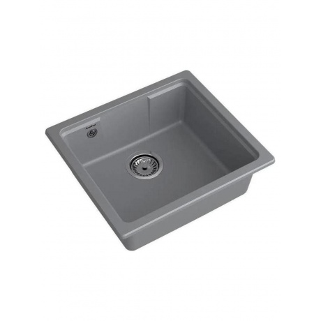 GRANFEST Мойка URBAN 4550 подстольный монтаж 1-чаша 450*500мм, монтаж: универсальный, материал: кварц, цвет: темно-серый - фото 2