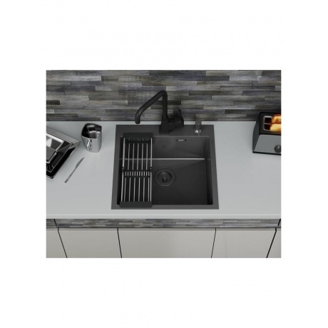 Кухонная мойка D&amp;K нержавеющая сталь графит (DKS505006) - фото 2