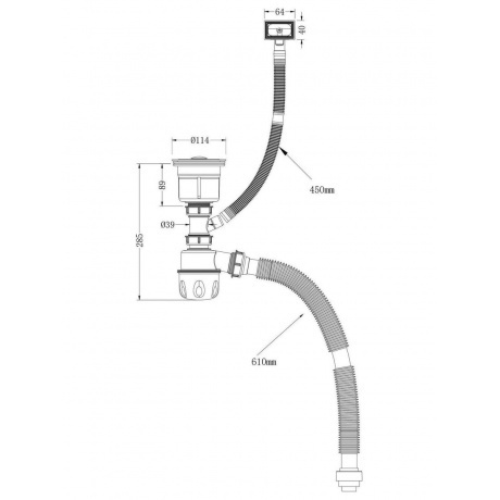 Кухонная мойка D&amp;K нержавеющая сталь графит (DKS604506) - фото 5