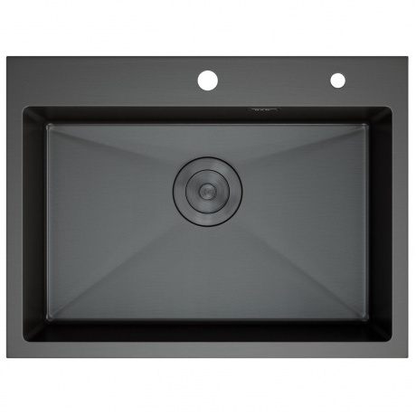 Кухонная мойка D&amp;K нержавеющая сталь графит (DKS605006) - фото 14
