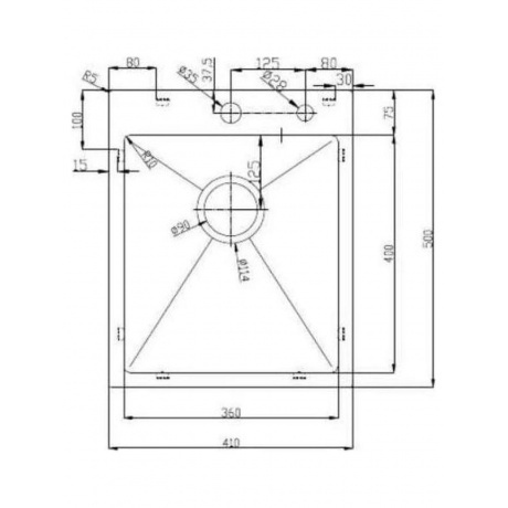 Кухонная мойка D&amp;K нержавеющая сталь сатин (DKS415004) - фото 3