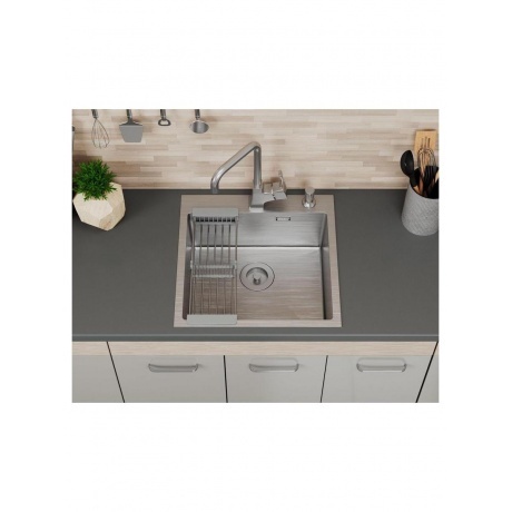 Кухонная мойка D&amp;K нержавеющая сталь сатин (DKS505004) - фото 2