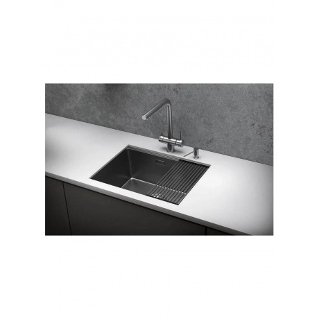Кухонная мойка GRANULA Kitchen Space (6045U, СТАЛЬ МАТОВАЯ) - фото 3