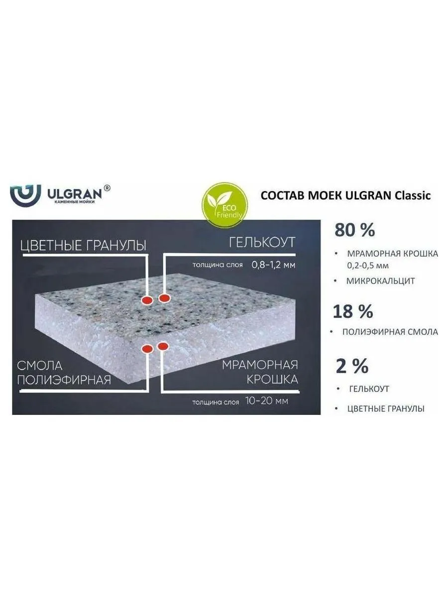 Мойка Ulgran Classic песочный (U-201-302) - фото 9