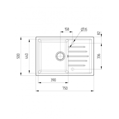 Мойка Ulgran Classic темно-серый (U-400-309) - фото 3