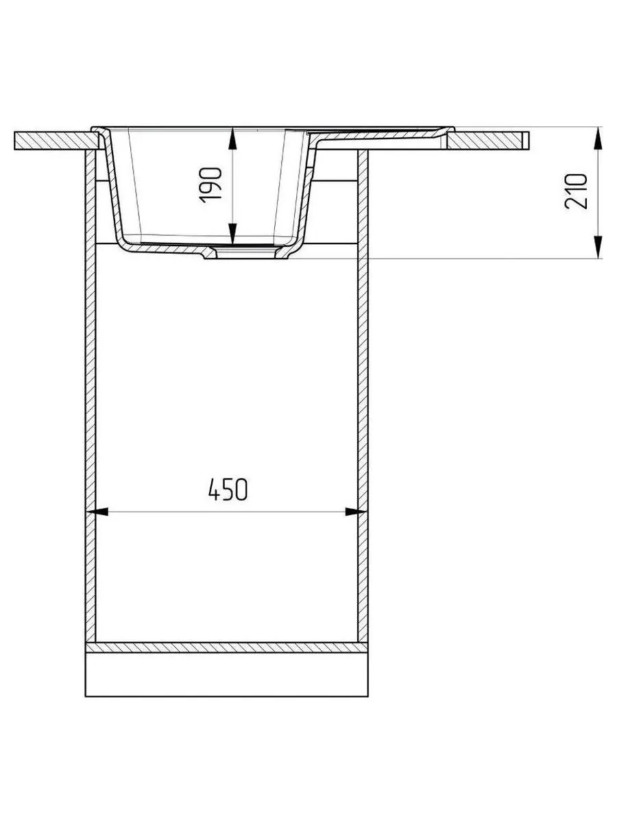 Мойка Ulgran Classic ультра-черный (U-201-344) - фото 6