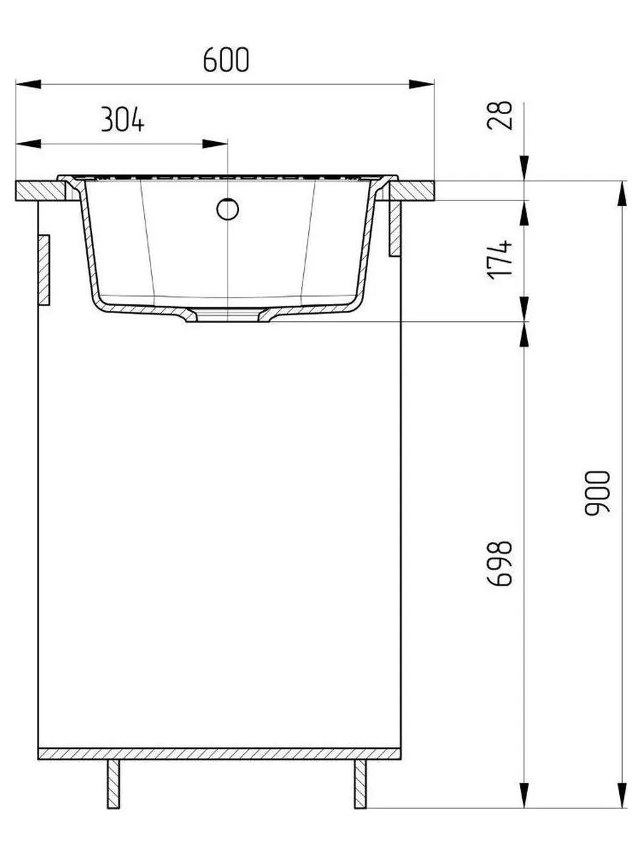 Мойка Ulgran Classic ультра-черный (U-202-344) - фото 6