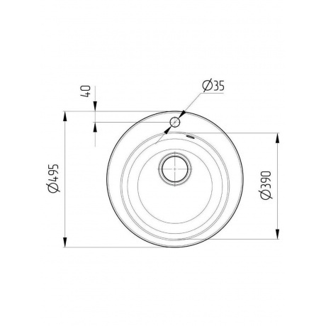 Мойка Ulgran Classic ультра-черный (U-405-344) - фото 3