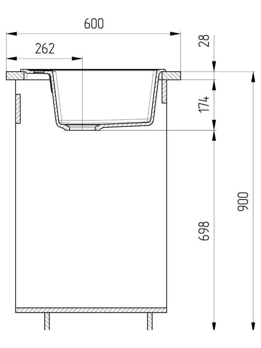 Мойка Ulgran Classic ультра-черный (U-406-344) - фото 6