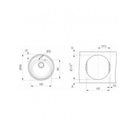 Мойка Ulgran Classic черный (U-101-308) - фото 9