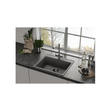 Мойка ULGRAN Quartz асфальт (Forte 580-09) - фото 11