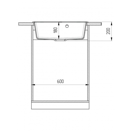 Мойка ULGRAN Quartz асфальт (Forte 580-09) - фото 6