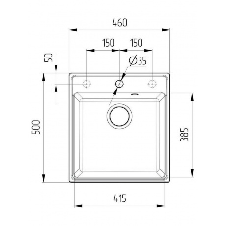 Мойка ULGRAN Quartz бетон (Forte 460-05) - фото 3