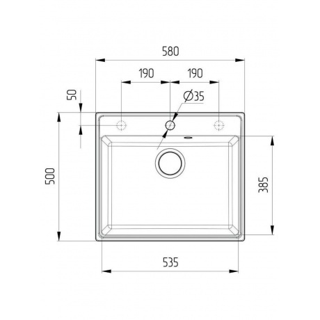 Мойка ULGRAN Quartz бетон (Forte 580-05) - фото 4
