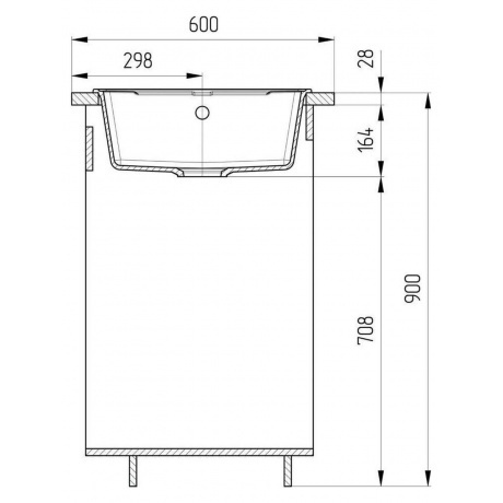Мойка ULGRAN Quartz бетон (Prima 650-05) - фото 6