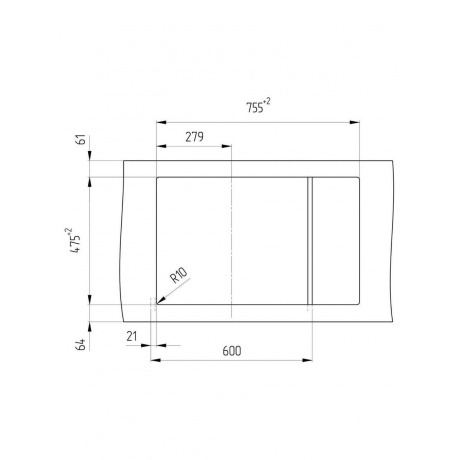 Мойка ULGRAN Quartz бетон (Prima 780-05) - фото 4