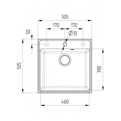 Мойка ULGRAN Quartz уголь (Forte 505-07) - фото 3