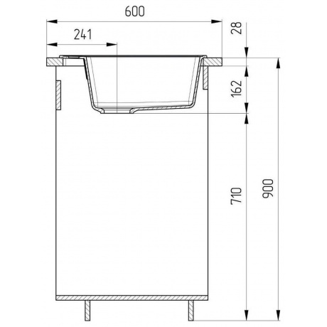 Мойка ULGRAN Quartz уголь (Forte 505-07) - фото 5