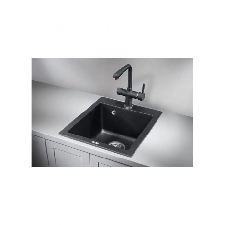 Кухонная мойка GRANULA (4201, ШВАРЦ) - фото 2