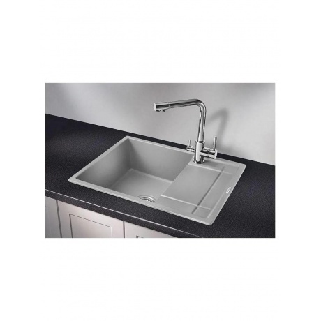 Кухонная мойка GRANULA (6501, АЛЮМИНИУМ) - фото 2