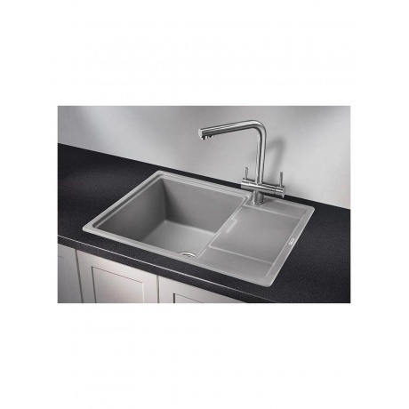 Кухонная мойка GRANULA (6503, АЛЮМИНИУМ) - фото 2