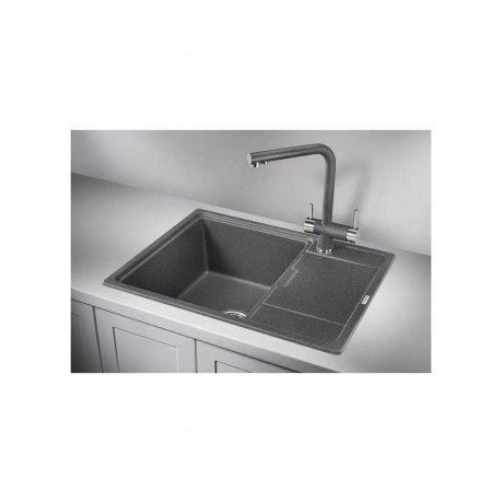 Кухонная мойка GRANULA (6503, ГРАФИТ) - фото 2