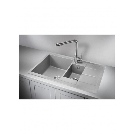 Кухонная мойка GRANULA (7802, АЛЮМИНИУМ) - фото 2
