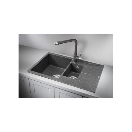 Кухонная мойка GRANULA (7802, ГРАФИТ) - фото 2