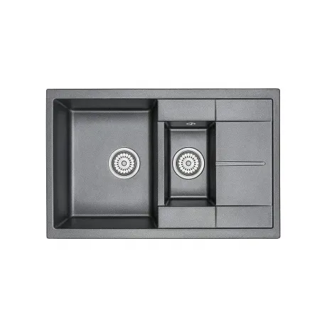 Кухонная мойка GRANULA (7802, ЧЁРНЫЙ)