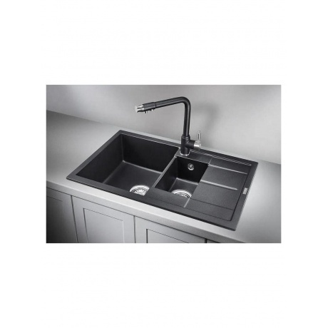 Кухонная мойка GRANULA (7802, ШВАРЦ) - фото 2