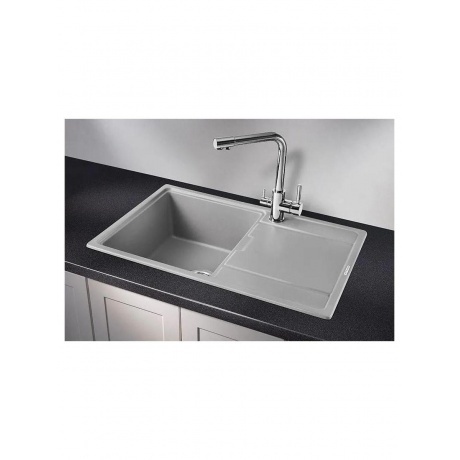 Кухонная мойка GRANULA (7804, АЛЮМИНИУМ) - фото 2