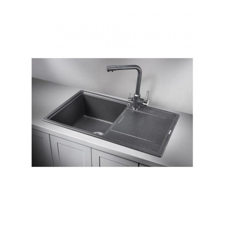 Кухонная мойка GRANULA (7804, ГРАФИТ) - фото 2