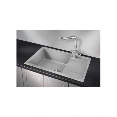 Кухонная мойка GRANULA (7805, АЛЮМИНИУМ) - фото 2